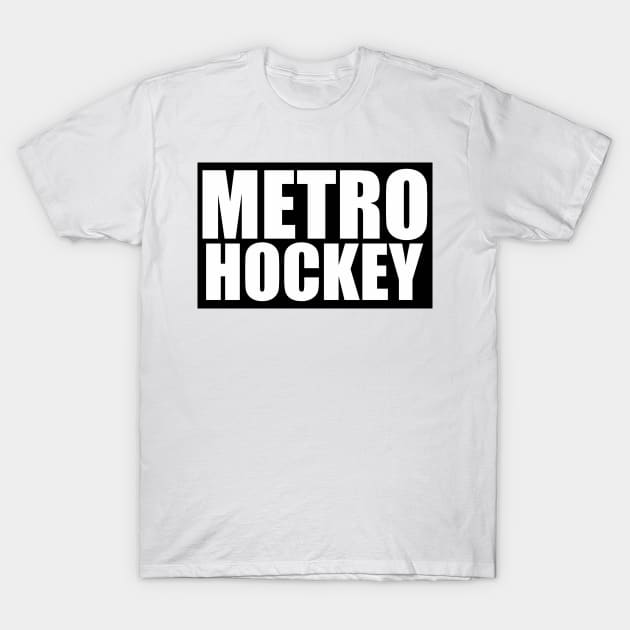 Black Metro Hockey T-Shirt by StoreShaSha